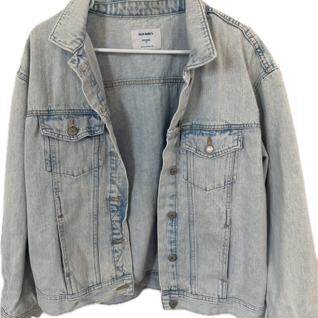 Old Navy Women's Boyfriend Light Wash Jean Jacket